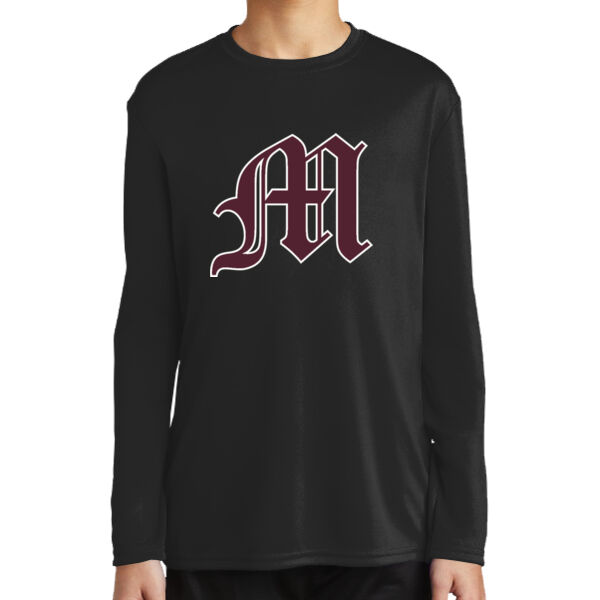 Port & Co™ Youth Long Sleeve Performance Tee - Name/# Option Thumbnail